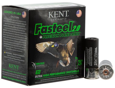 Kent Cartridge K122FS30BB Fasteel 2.0 12 Gauge 2.75" 1-1/16 oz BB Shot 25 Bx/ 10 Cs