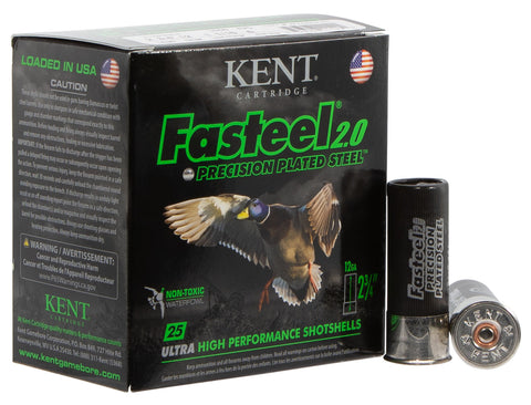Kent Cartridge K122FS306 Fasteel 2.0 Waterfowl 12 Gauge 2.75" 1-1/16 oz 6 Shot 25 Bx/ 10 Cs