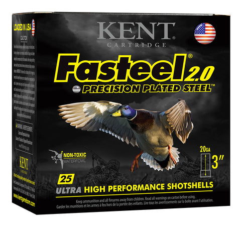 Kent Cartridge K203FS243 Fasteel 2.0 20 Gauge 3" 7/8 oz 3 Shot 25 Bx/ 10 Cs