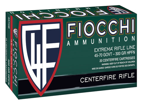 Fiocchi 4570B   
45-70 Government 100 GR 300 GR Jacketed Hollow Cavity 20 Bx/ 10 Cs