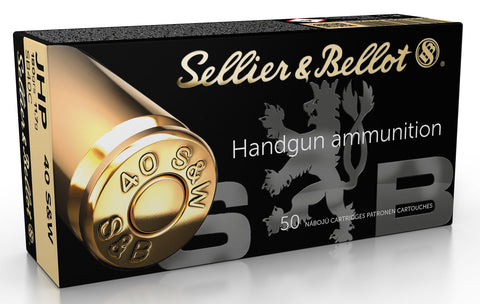 Sellier & Bellot SB40C Handgun  40 S&W 180 gr Jacketed Hollow Point (JHP) 50 Bx/ 20 Cs