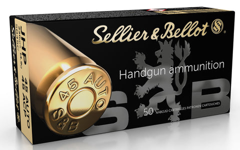 Sellier & Bellot SB45C Handgun  45 ACP 230 gr Jacketed Hollow Point (JHP) 50 Bx/ 20 Cs