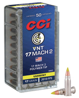 CCI 948CC Varmint VNT 17 HM2 17 gr Polymer Tip 50 Bx/ 100 Cs