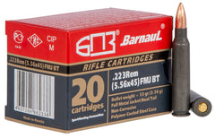 Barnaul Ammo 223REMFMJ55 Rifle  223 Rem 55 gr Full Metal Jacket Boat Tail (FMJBT) 20 Bx/ 25 Cs