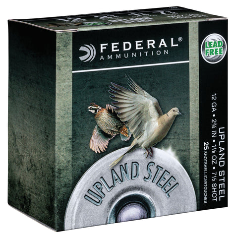 Federal USH1275 Upland Steel 12 Gauge 2.75" 1 1/8 oz 7.5 Shot 25 Bx/ 10 Cs