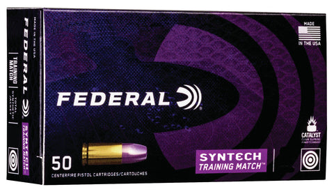 Federal AE40SJ2 Syntech Training Match 40 S&W 180 gr Total Syntech Jacket Flat Nose (TSJFN) 50 Bx/ 10 Cs