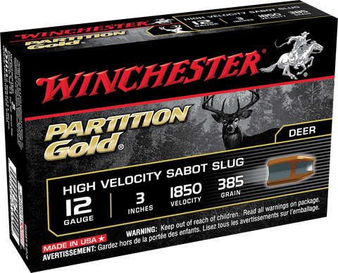 Winchester Ammo SSP123 Supreme 12 Gauge 3" 385 GR Sabot Slug Shot 5 Bx/ 20 Cs