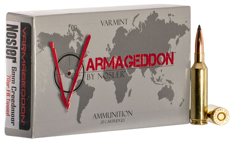 Nosler 65172 Varmageddon  6mm Creedmoor 70 gr Flat Base Tipped (FBT) 20 Bx/ 10 Cs