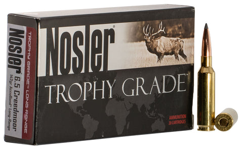 Nosler 60105 Trophy Grade Long Range 6.5 Creedmoor 142 gr AccuBond 20 Bx/ 10 Cs