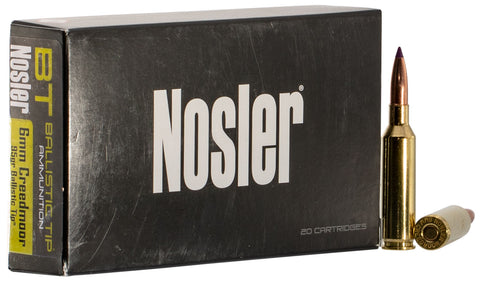 Nosler 40052 Ballistic Tip Hunting 6mm Creedmoor 95 gr Ballistic Tip 20 Bx/ 10 Cs