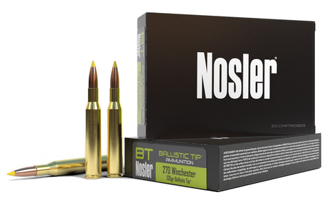 Nosler 40062 Ballistic Tip Hunting 270 Win 130 gr Ballistic Tip 20 Bx/ 10 Cs