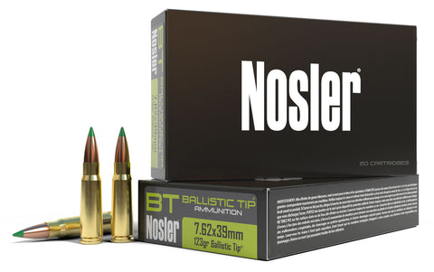 Nosler 40069 Ballistic Tip Hunting 7.62x39mm 123 gr Ballistic Tip 20 Bx/ 10 Cs