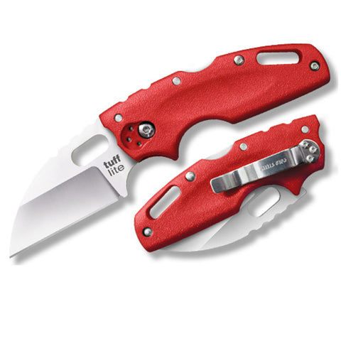 Cold Steel Tuff Lite Plain 2 1/2in Blade 6in Overall - Red