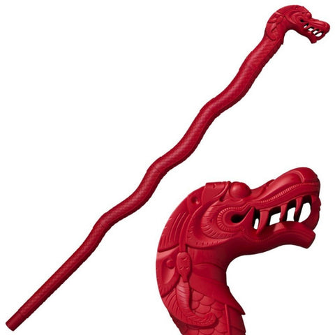 Cold Steel Lucky Dragon Walking Stick 39in Overall - Red