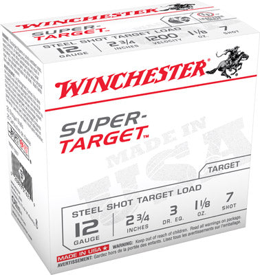 Winchester Ammo TRGT12S7 Super Target  12 Gauge 2.75" 1 1/8 oz 7 Shot 25 Bx/ 10 Cs