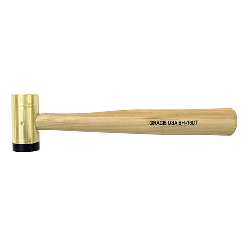 Grace USA Delrin Tipped Brass Hammer-16 oz
