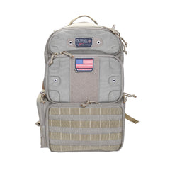 GPS Tactical Range Backpack Tall-Holds 4 Handguns-Tan