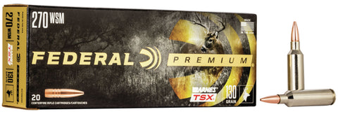 Federal P270WSMD Premium  270 WSM 130 gr Barnes Triple-Shock X 20 Bx/ 10 Cs