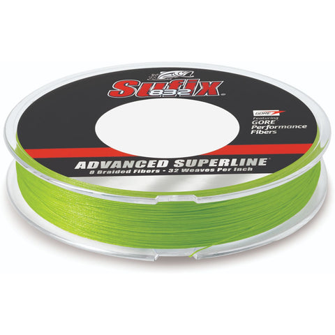 Sufix Advanced Superline 832 Braid 6 lb Neon Lime 300 yds