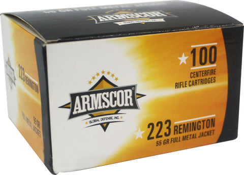Armscor 50447 Rifle  223 Rem 55 gr Full Metal Jacket (FMJ) 100 Bx/ 12 Cs