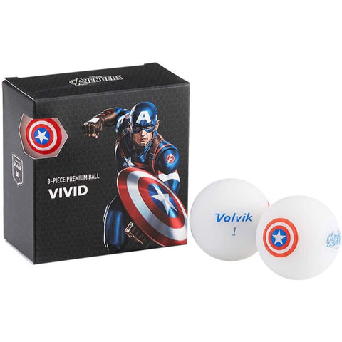 Volvik Marvel Golf Balls 4pk-Captain America