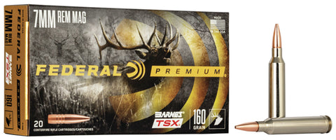 Federal P7RN Premium  7mm Rem Mag 160 gr Barnes Triple-Shock X 20 Bx/ 10 Cs