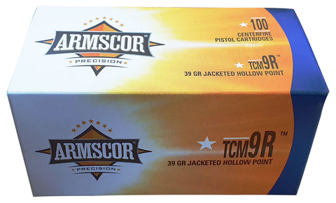 Armscor 50328 Pistol Value Pack 22 TCM 9R 39 gr Jacketed Hollow Point (JHP) 100 Bx/ 12 Cs