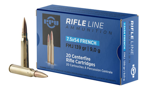 PPU PP7F Metric Rifle  7.5x54 French 139 gr Full Metal Jacket (FMJ) 20 Bx/ 10 Cs