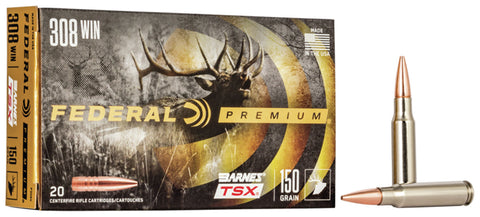 Federal P308V Premium  308 Win 150 gr Barnes Triple-Shock X 20 Bx/ 10 Cs