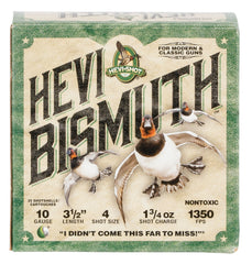 Hevishot 15504 Hevi-Bismuth Waterfowl 10 Gauge 3.50" 1 3/4 oz 4 Shot 25 Bx/ 10 Cs
