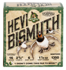 Hevishot 16706 Hevi-Bismuth Waterfowl 16 Gauge 2.75" 1 1/8 oz 6 Shot 25 Bx/ 10 Cs