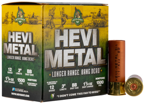 Hevishot 38088 Hevi-Metal Longer Range 12 Gauge 3" 1 1/4 oz BB Shot 25 Bx/ 10 Cs