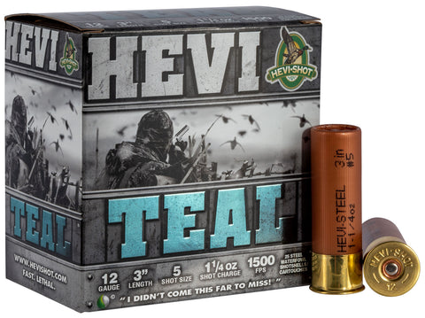 Hevishot 60005 Hevi-Teal  12 Gauge 3" 1 1/4 oz 5 Shot 25 Bx/ 10 Cs