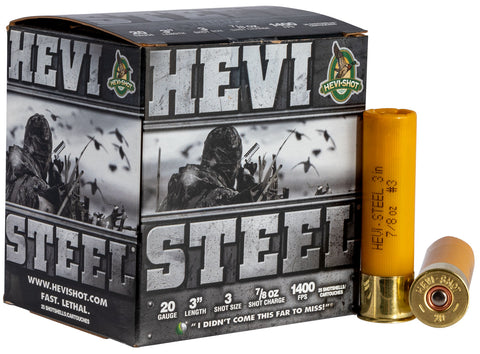 Hevishot 62003 Hevi-Steel  20 Gauge 3" 7/8 oz 3 Shot 25 Bx/ 10 Cs