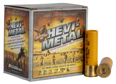 Hevishot 32035 Hevi-Metal Pheasant 20 Gauge 2.75" 7/8 oz 5 Shot 25 Bx/ 10 Cs