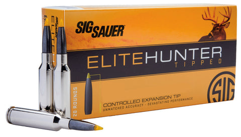 Sig Sauer E65CMTH120 Elite Hunter Tipped  6.5 Creedmoor 130 gr Controlled Expansion Tip 20 Bx/ 10 Cs