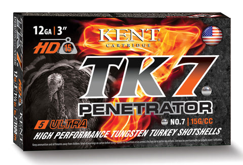 Kent Cartridge T123TK467 TK7 Penetrator 12 Gauge 3.00" 1 5/8 oz 7 Shot 5 Bx/ 20 Cs
