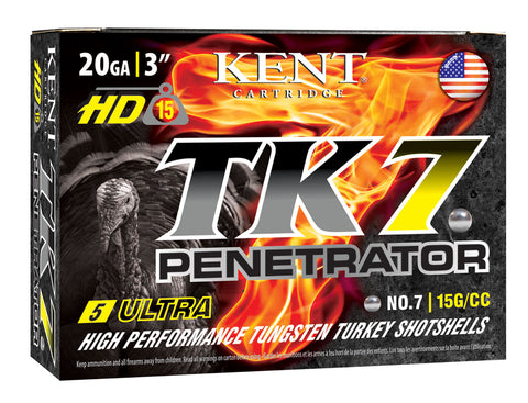 Kent Cartridge T203TK407 TK7 Penetrator 20 Gauge 3.00" 1 3/8 oz 7 Shot 5 Bx/ 20 Cs