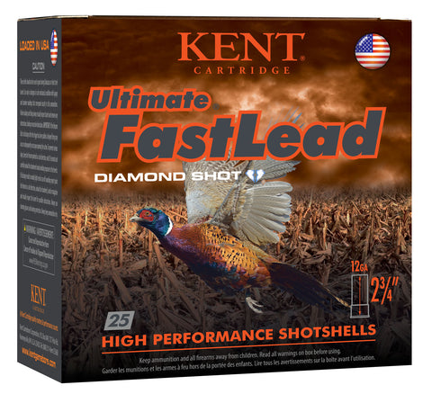 Kent Cartridge K122UFL365 Ultimate Fast Lead  12 Gauge 2.75" 1 1/4 oz 5 Shot 25 Bx/ 10 Cs