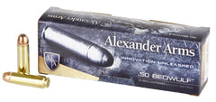 ALEXANDER ARMS LLC AB350XTPBOX OEM  50 Beowulf 350 gr Hollow Point (HP) 20 Bx/ 10 Cs