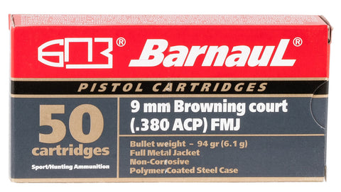 Barnaul Ammo Pistol 380 ACP 94 gr Full Metal Jacket (FMJ)