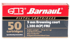 Barnaul Ammo Pistol 380 ACP 94 gr Full Metal Jacket (FMJ)