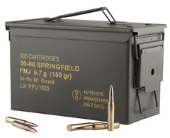 PPU PP3006GMC Standard Rifle  30-06 Springfield 150 gr Full Metal Jacket 25 Bx/ 20 Cs (500 rds Sold by case)