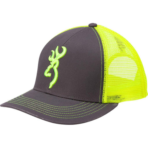 Browning Flashback Hat Charcoal/Neon Green