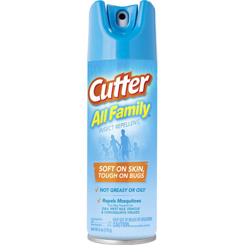 Cutter All Family Insect Repellent Aerosol 7% DEET 6 oz.
