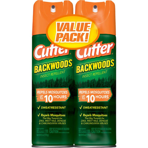 Cutter Backwoods Insect Repellent 25% DEET 6 oz. 2 pk.
