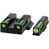 HIVIZ LiteWave H3 Tritium Express Handgun Sight Green Litepipes White Front Ring S&W EZ380 - Hiviz - View 1