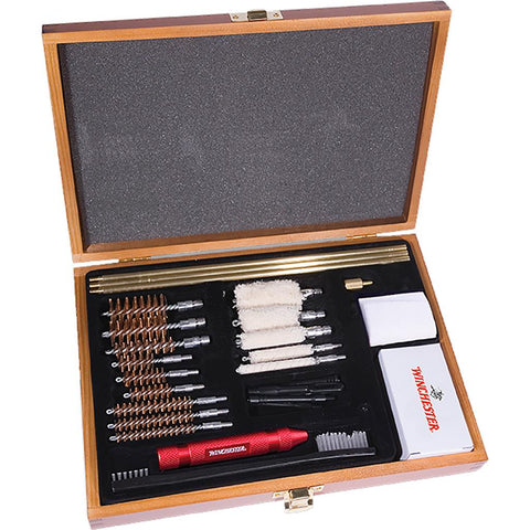 Winchester Universal Cleaning Kit Wooden Case 30 pc.
