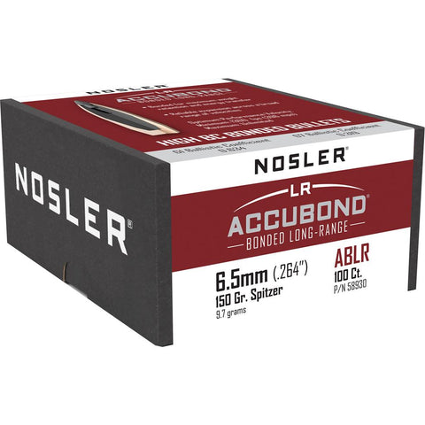 Nosler AccuBond Long Range Bullets 6.5mm 150 gr. Spitzer Point 100 pk.