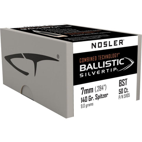 Nosler Ballistic Silvertip Hunting Bullets 7mm 130 gr. Spitzer Point 50 pk.